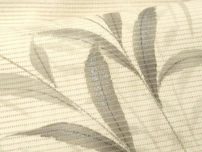 平和屋着物＊夏物 九寸名古屋帯 作家物 刺繍 枝花文 銀彩 正絹 逸品 CAAW5516fb