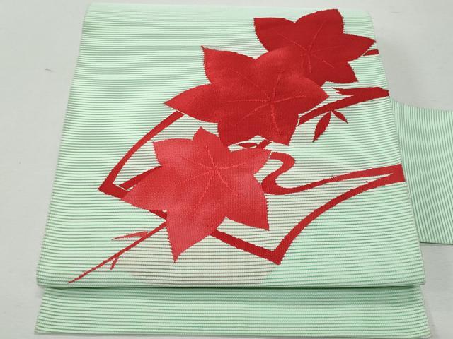 平和屋着物＊夏物 八寸名古屋帯 絽綴れ 楓 正絹 逸品 CAAW5517fb
