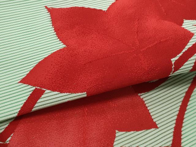 平和屋着物＊夏物 八寸名古屋帯 絽綴れ 楓 正絹 逸品 CAAW5517fb