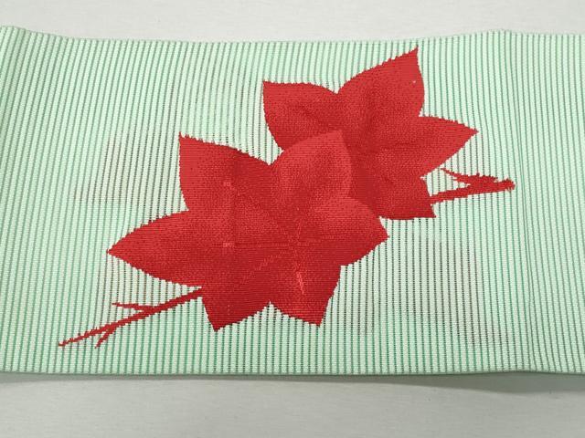 平和屋着物＊夏物 八寸名古屋帯 絽綴れ 楓 正絹 逸品 CAAW5517fb