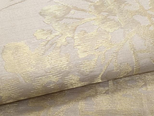 平和屋着物＊夏物 九寸名古屋帯 立波草花文 金糸 正絹 逸品 CAAW5521fb