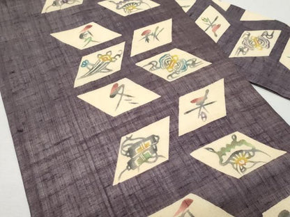 平和屋着物＊夏物 九寸名古屋帯 型染め 春夏秋冬 正絹 逸品 CAAW5523fb