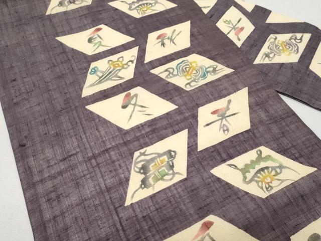平和屋着物＊夏物 九寸名古屋帯 型染め 春夏秋冬 正絹 逸品 CAAW5523fb