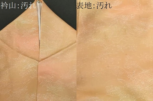 平和屋着物■上質な小紋　紬地　流水花文　暈し染め　正絹　逸品　CAAW5542fb