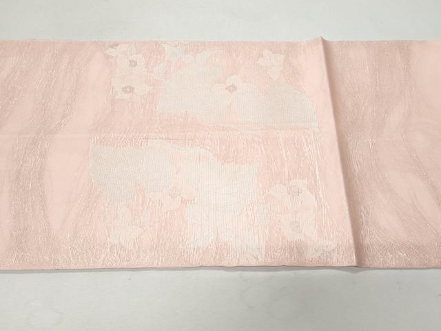 平和屋着物＊夏物 太鼓柄 本袋帯 蔦の葉花文 銀糸 正絹 逸品 CAAW5567fb
