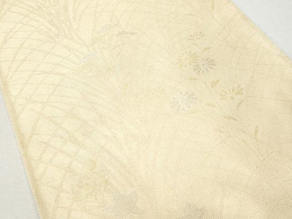 平和屋着物＊夏物 六通柄袋帯 枝花文 金銀糸 正絹 逸品 CAAW5570fb