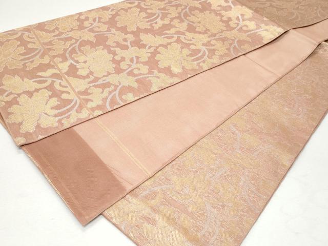 平和屋着物＊夏物 織物一筋名門 織悦 全通柄 本袋帯 花唐草文 金銀糸 関西仕立て 正絹 逸品 CAAW5573fb