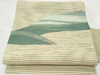 平和屋着物＊夏物 八寸名古屋帯 霞文 正絹 逸品 CAAW5582fb