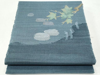 平和屋着物＊夏物 八寸名古屋帯 絽綴れ 枝楓文 正絹 逸品 CAAW5584fb