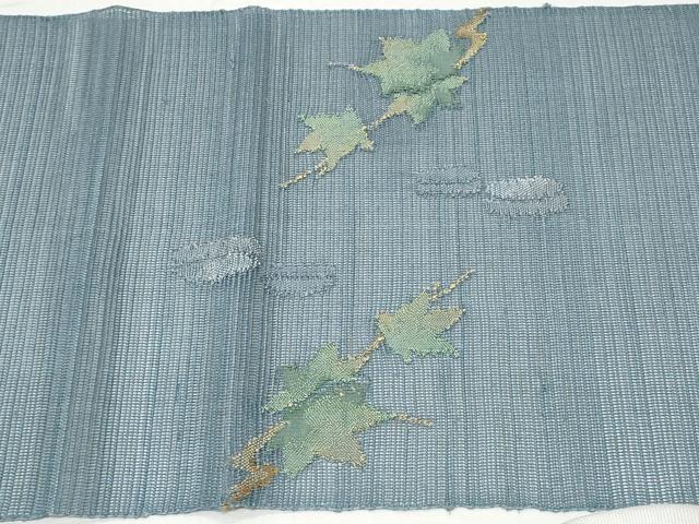 平和屋着物＊夏物 八寸名古屋帯 絽綴れ 枝楓文 正絹 逸品 CAAW5584fb