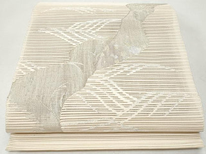 平和屋着物＊夏物 八寸名古屋帯 絽綴れ 立波文 金銀糸 正絹 逸品 CAAW5593fb