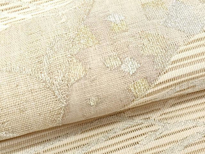 平和屋着物＊夏物 八寸名古屋帯 絽綴れ 立波文 金銀糸 正絹 逸品 CAAW5593fb