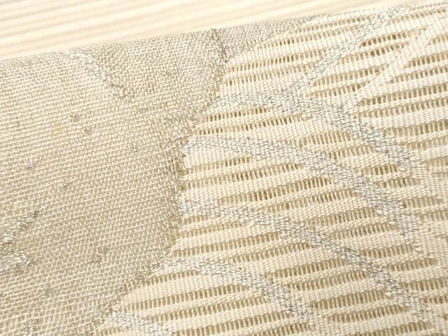 平和屋着物＊夏物 八寸名古屋帯 絽綴れ 立波文 金銀糸 正絹 逸品 CAAW5593fb