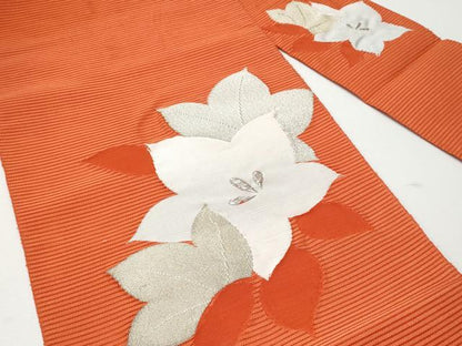 平和屋着物＊夏物　八寸名古屋帯　絽綴れ　桔梗　金銀糸　名古屋仕立て　正絹　逸品　CAAW5597fb