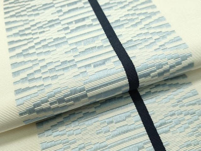 平和屋着物●本場筑前博多織　両面　半幅帯　献上　博多金ラベル　証紙付き　正絹　逸品　CAAW5747vp