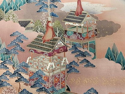 平和屋着物■豪華黒留袖　風景文　暈し染め　金彩　正絹　逸品　CAAW6202kb