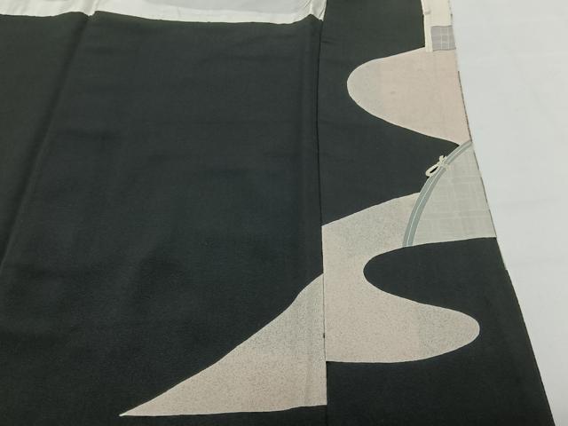 平和屋着物■豪華黒留袖　駒刺繍　籬吉祥文　金彩　正絹　逸品　CAAW6281kb