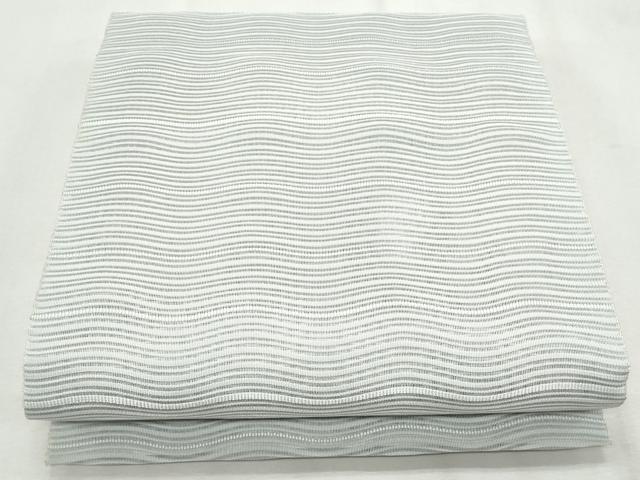 平和屋着物＊夏物 絽綴れ 八寸名古屋帯 よろけ縞 正絹 逸品 CAAW6571th