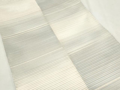 平和屋着物＊夏物 絽綴れ 八寸名古屋帯 格子文 銀糸 正絹 逸品 CAAW6574th