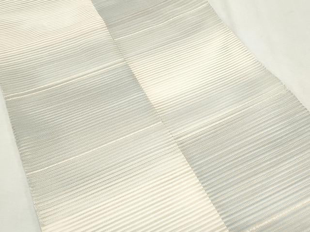 平和屋着物＊夏物 絽綴れ 八寸名古屋帯 格子文 銀糸 正絹 逸品 CAAW6574th