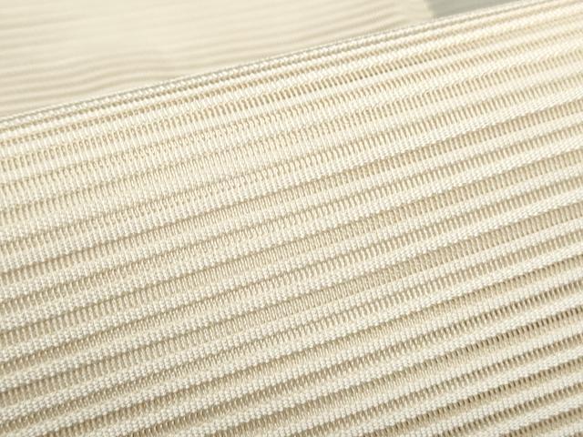 平和屋着物＊夏物 絽綴れ 八寸名古屋帯 格子文 銀糸 正絹 逸品 CAAW6574th