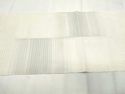 平和屋着物＊夏物 絽綴れ 八寸名古屋帯 格子文 銀糸 正絹 逸品 CAAW6574th