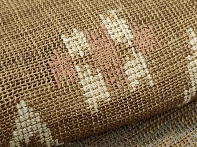 平和屋着物＊夏物　八寸名古屋帯　琉球絣文様　正絹　逸品　CAAW6577th