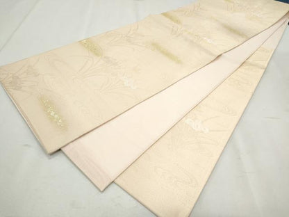 平和屋着物＊夏物　六通柄袋帯　流水杜若　金彩　正絹　逸品　CAAW6648th