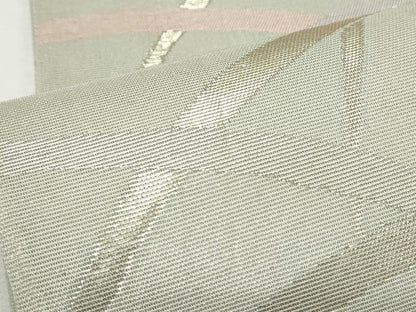 平和屋着物＊夏物　六通柄袋帯　芝草文　金糸　正絹　逸品　CAAW6669th