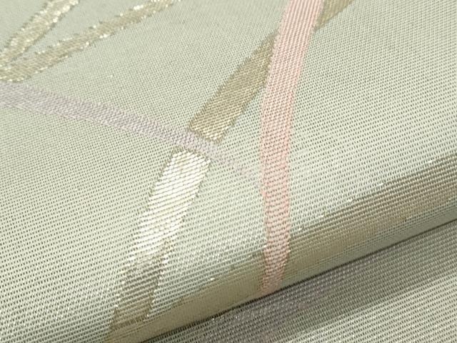 平和屋着物＊夏物　六通柄袋帯　芝草文　金糸　正絹　逸品　CAAW6669th
