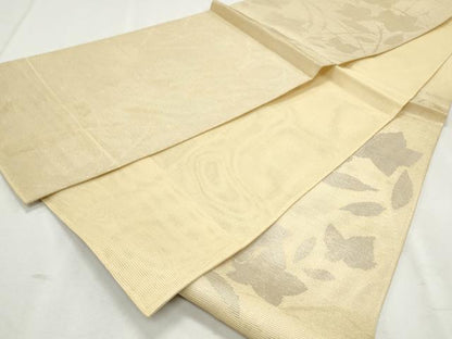 平和屋着物＊夏物　六通柄袋帯　芝草花文　金糸　正絹　逸品　CAAW6677th