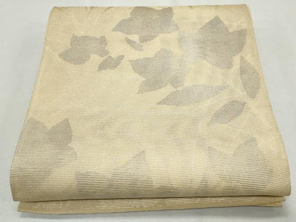 平和屋着物＊夏物　六通柄袋帯　芝草花文　金糸　正絹　逸品　CAAW6677th