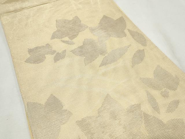 平和屋着物＊夏物　六通柄袋帯　芝草花文　金糸　正絹　逸品　CAAW6677th