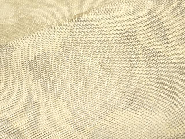 平和屋着物＊夏物　六通柄袋帯　芝草花文　金糸　正絹　逸品　CAAW6677th