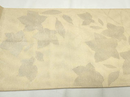 平和屋着物＊夏物　六通柄袋帯　芝草花文　金糸　正絹　逸品　CAAW6677th