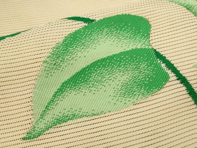 平和屋着物＊夏物 西陣 いづくら謹製 名古屋帯 反物 草花文 銀糸 証紙付き 逸品 未使用 CAAW6727th