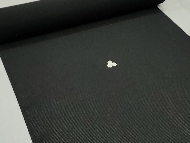 平和屋着物＊夏物 黒紋付 反物 黒地 絽 着尺 逸品 未使用 CAAW6737th
