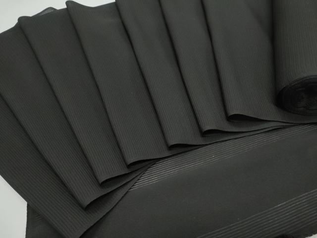平和屋着物＊夏物 黒紋付 反物 黒地 絽 着尺 逸品 未使用 CAAW6737th