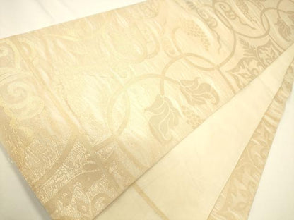 平和屋着物＊夏物　全通柄　本袋帯　葡萄蔦の葉文　金糸　正絹　逸品　CAAW6810eg