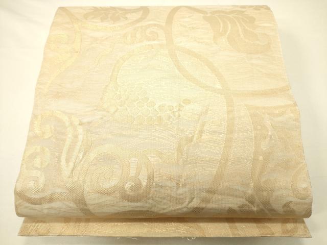 平和屋着物＊夏物　全通柄　本袋帯　葡萄蔦の葉文　金糸　正絹　逸品　CAAW6810eg
