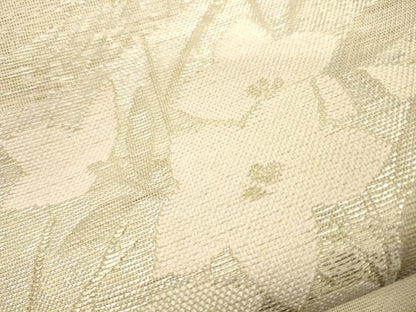 平和屋着物＊夏物　六通柄袋帯　流水草花文　金銀糸　正絹　逸品　CAAW6814eg