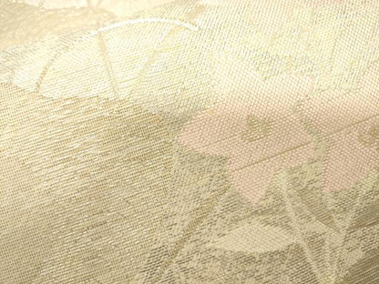平和屋着物＊夏物　六通柄袋帯　流水草花文　金銀糸　正絹　逸品　CAAW6814eg