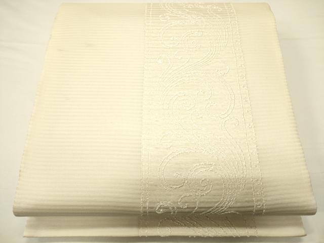 平和屋着物＊夏物 六通柄袋帯 唐草文 銀糸 正絹 逸品 CAAW6824eg