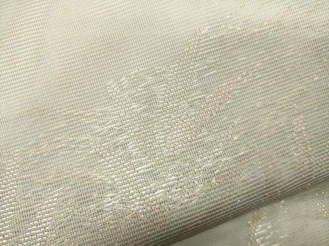 平和屋着物＊夏物　六通柄袋帯　流水草花文　金糸　正絹　逸品　CAAW6840eg