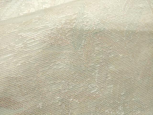 平和屋着物＊夏物　六通柄袋帯　流水草花文　金糸　正絹　逸品　CAAW6840eg