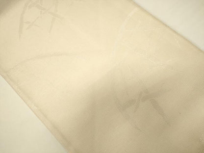 平和屋着物＊夏物　六通柄袋帯　籬文　銀糸　正絹　逸品　CAAW6846eg