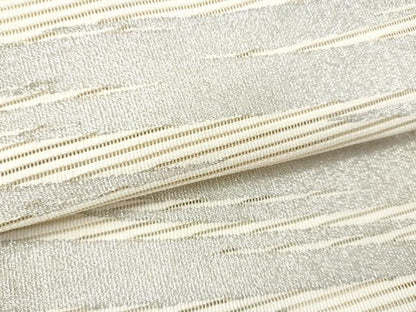 平和屋着物＊夏物 八寸名古屋帯 絽綴れ 霞文 銀糸 正絹 逸品 CAAW6856fb