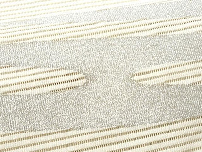 平和屋着物＊夏物 八寸名古屋帯 絽綴れ 霞文 銀糸 正絹 逸品 CAAW6856fb