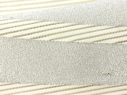 平和屋着物＊夏物 八寸名古屋帯 絽綴れ 霞文 銀糸 正絹 逸品 CAAW6856fb