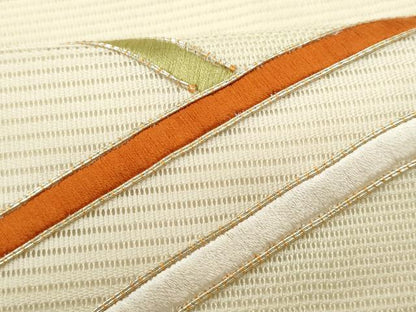平和屋着物＊夏物 九寸名古屋帯 総刺繍 立波文 正絹 逸品 CAAW6857fb